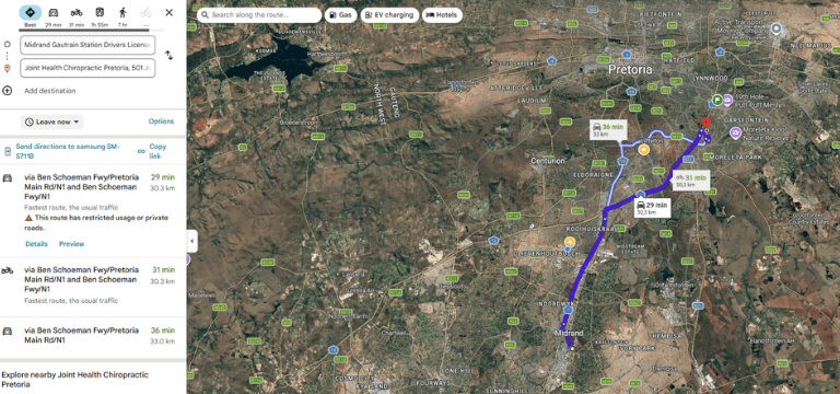 Driving Directions from Midrand